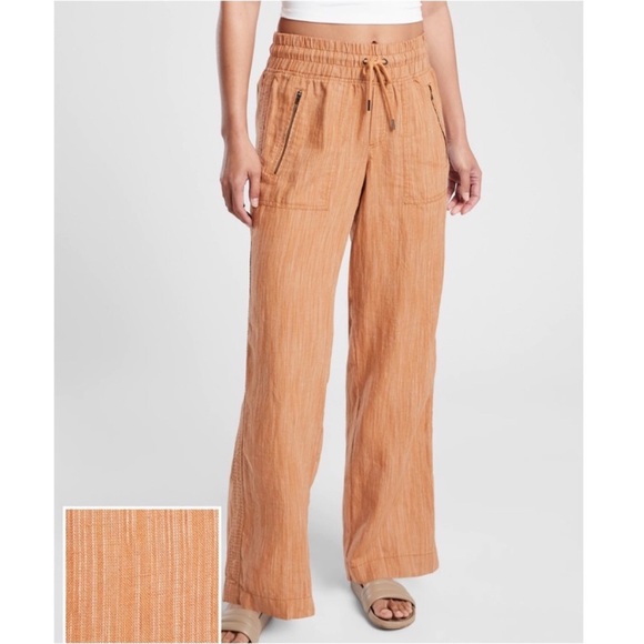 Cabo Tan Linen Wide Leg Pant 6 - Picture 5 of 16